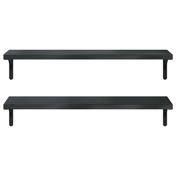 vidaXL væghylder, 2 stk., 100x30 cm, sort rustfrit stål