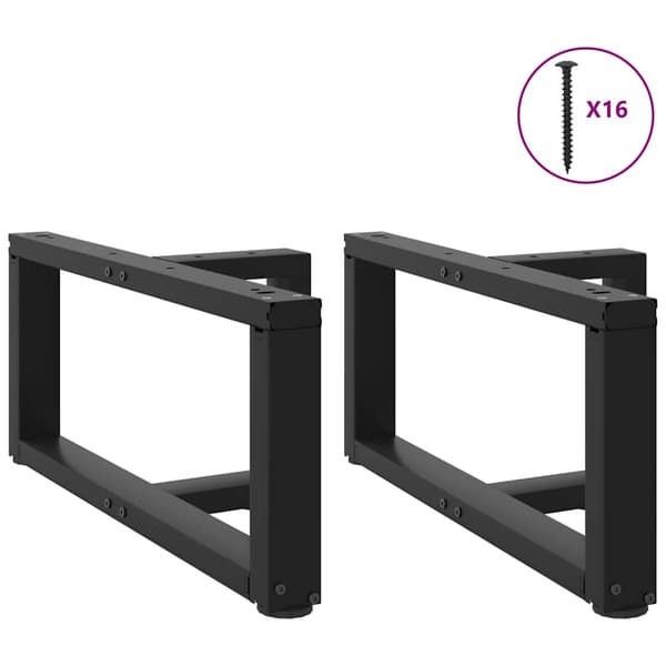 vidaXL T-formade soffbordsben 2 st svarta