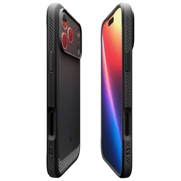 Spigen Rugged Armor MagSafe -kotelo iPhone 17 Prolle, musta
