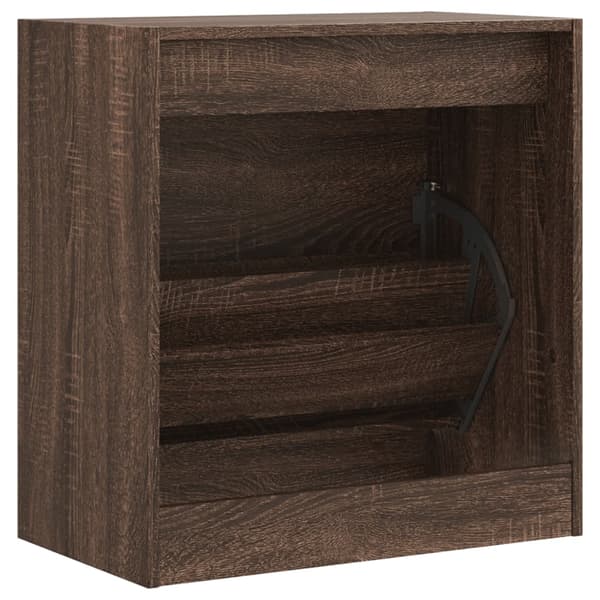 vidaXL skoskab brunt egetræ 60x34x63,5 cm