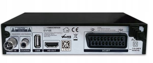 JORDBUNDET TV-TUNER DEKODER DVB-T2 FULL HD HDMI USB