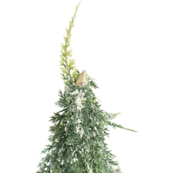 Kunstig julgran snedækket i jute 24 cm