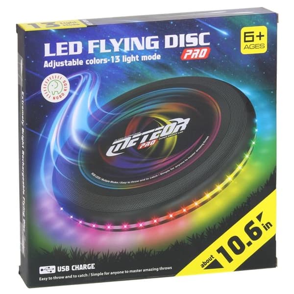 Flyvende diskfrisbee til at kaste glødende UFO LED 12 farver