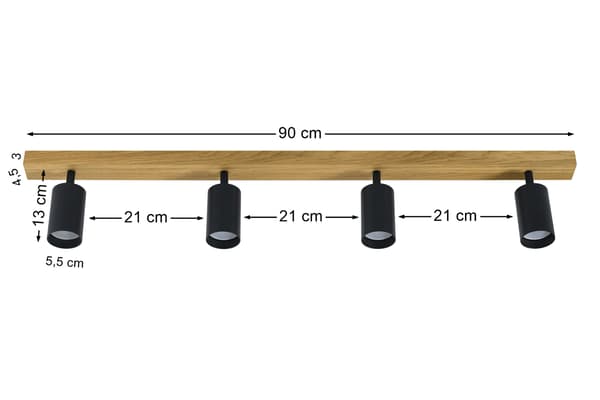 Modern lampa - 4 x GU10 - L=90 cm