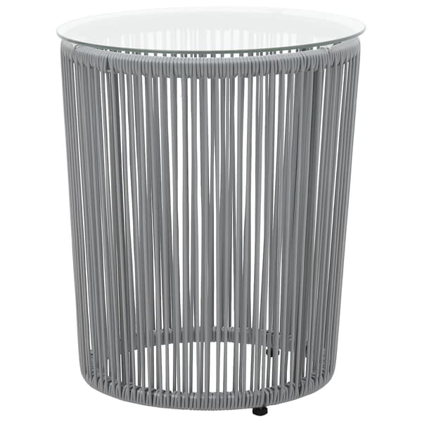 vidaXL 3-delat bistroset med kuddar, polyrotting, antracit