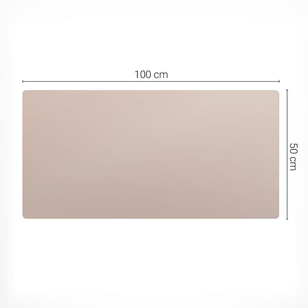 Halkfri skrivebordunderlag lysebrun 100x50 cm