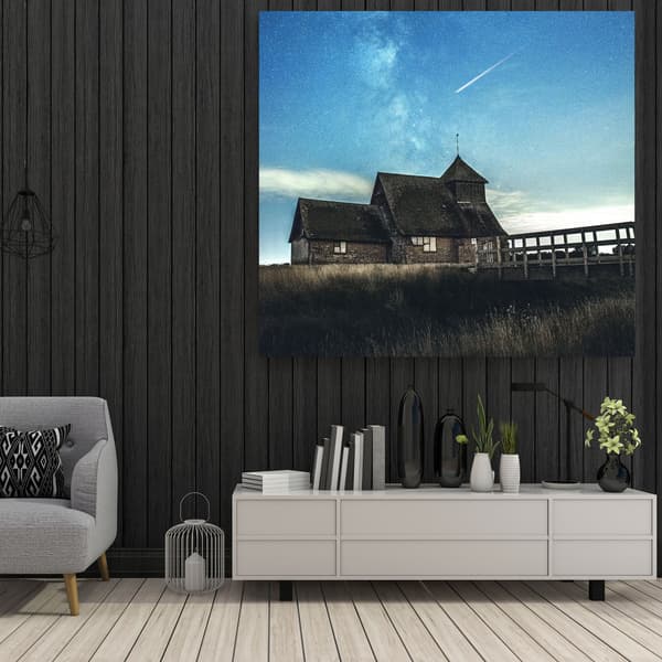 Canvastavla Rymden Stjärnfall 80x80 cm