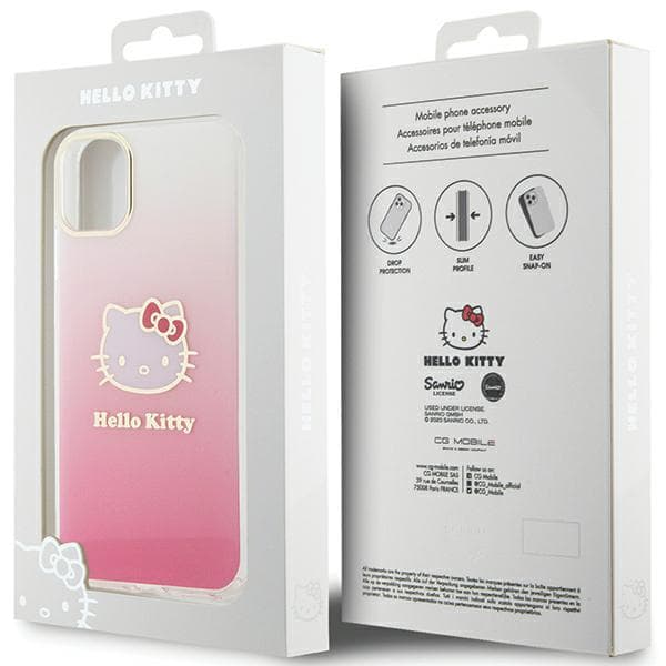 Hello Kitty IML Gradient Electrop Kitty Head-skal till iPhone 11 / Xr, Rosa