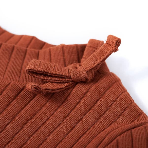 Børne langærmet T-shirt, cognac, 92