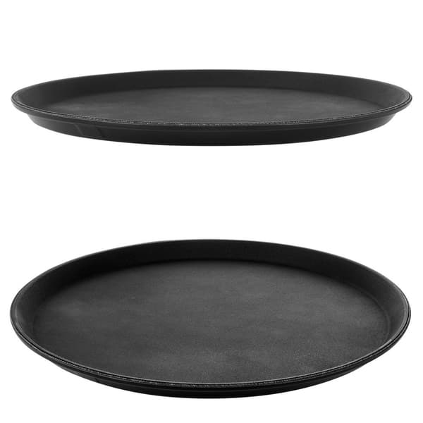 Servitörsbricka antislip svart 35 cm 6 st
