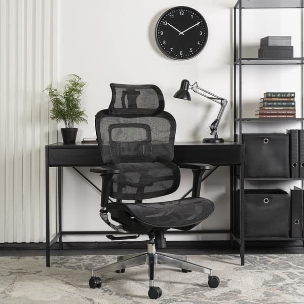 NINO Sort Moderne Ergonomisk Drejelig Kontorstol
