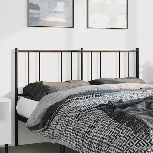 vidaXL metalsengegavl sort 150 cm