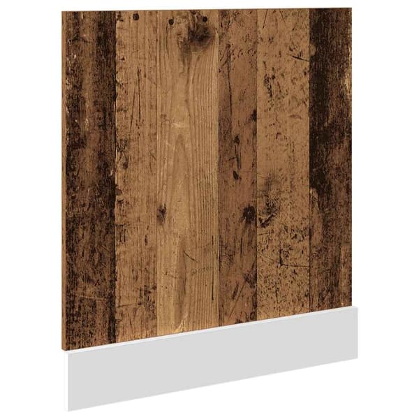 vidaXL Installationspanel för diskmaskin, antikt trä, 60x1,5x67 cm