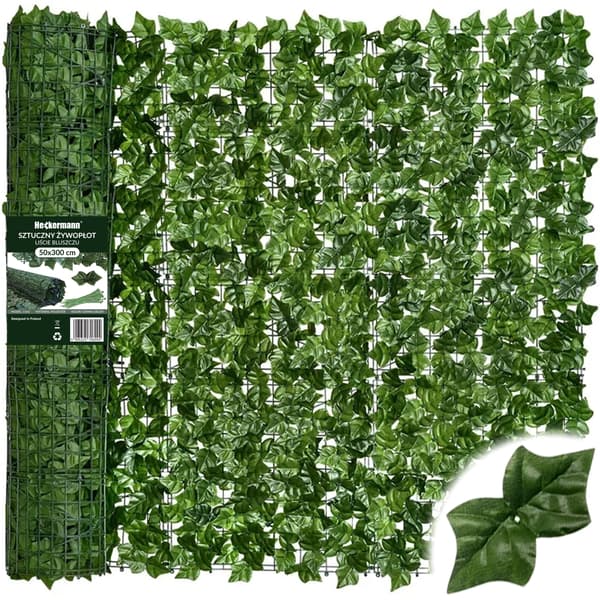 Konstgjord häck murgröna blad Heckermann 0,5x3m Modell 1