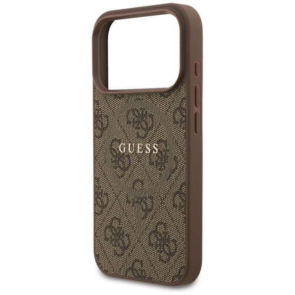 Guess 4G Ring Classic Logo MagSafe-etui til iPhone 17 Pro, brunt