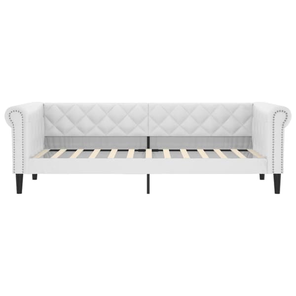 vidaXL Bäddsoffa vit 100x200 cm konstläder