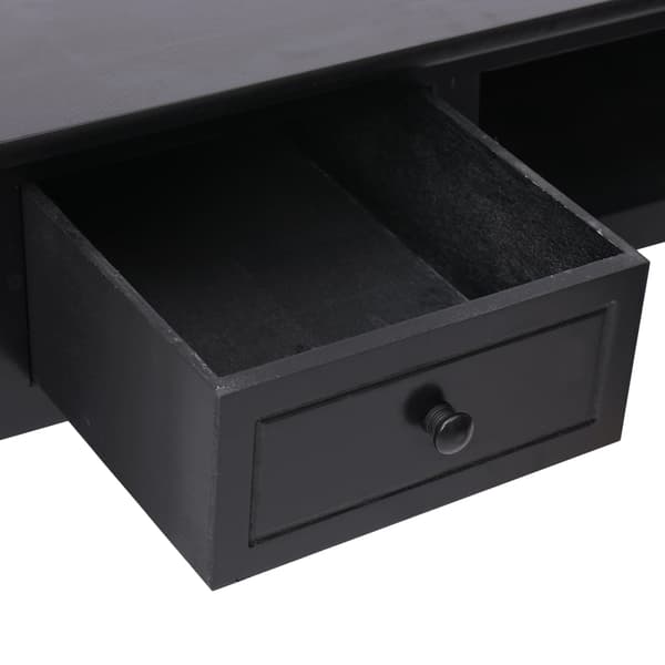 vidaXL skrivebord, sort, 110 x 45 x 76 cm, træ