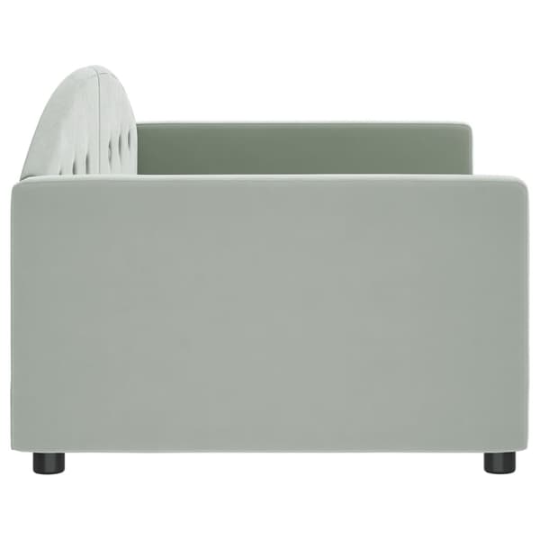 vidaXL Bäddsoffa ljusgrå 90x190 cm klädd i sammet