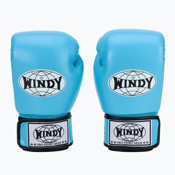 Windy Classic Boxningshandskar i Äkta Läder Blå 12OZ