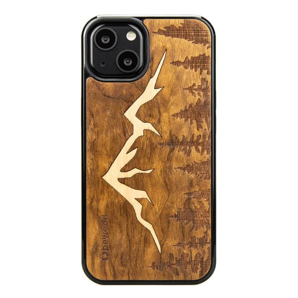 Træcover til iPhone 13 MOUNTAINS IMBUIA