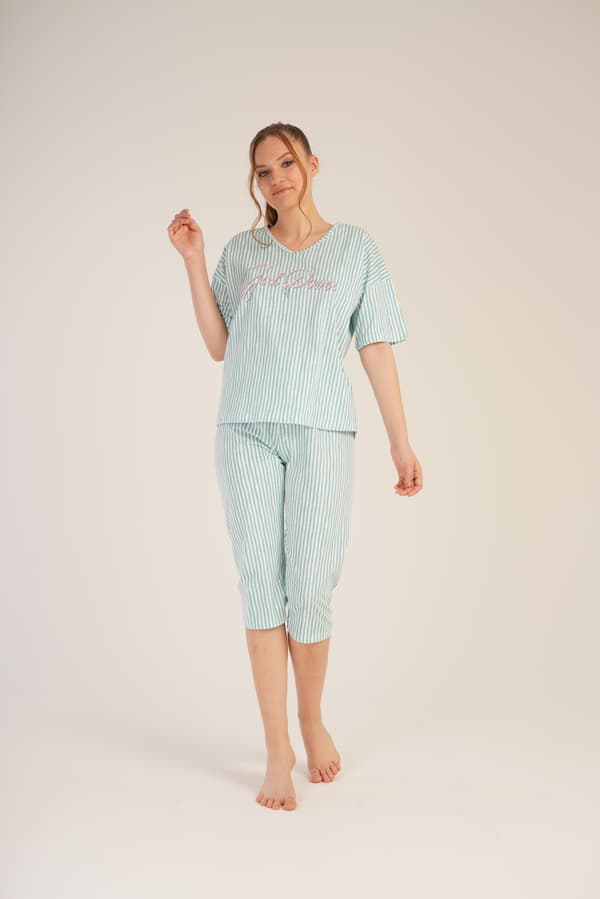 Dampyjamas med kort ärm i bomull, M Vienetta