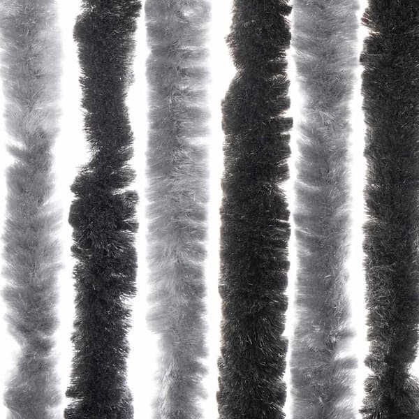 vidaXL insektnet grå/sort 56x185 cm chenille