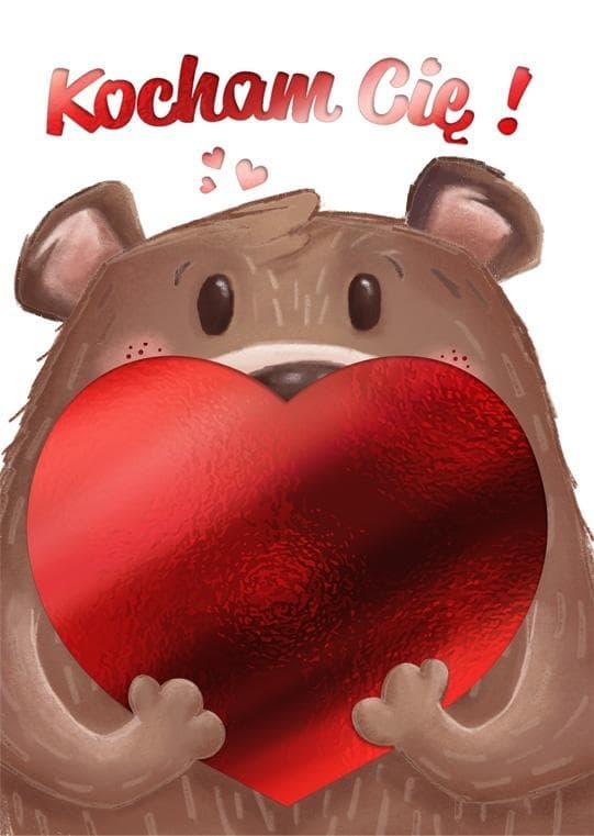 Kort B6 Valentinsdag Bamse