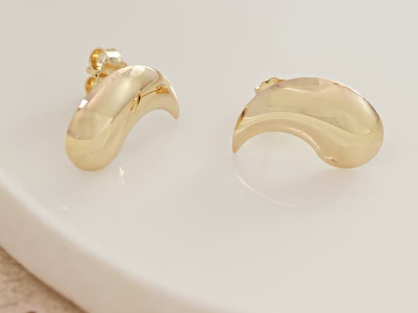 Øreringe til kvinder i 585 guld med tåredråbe, 14 karat