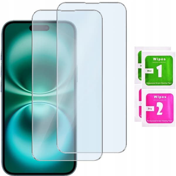 2x Hærdet glas til Apple iPhone 16 Plus glas 9H
