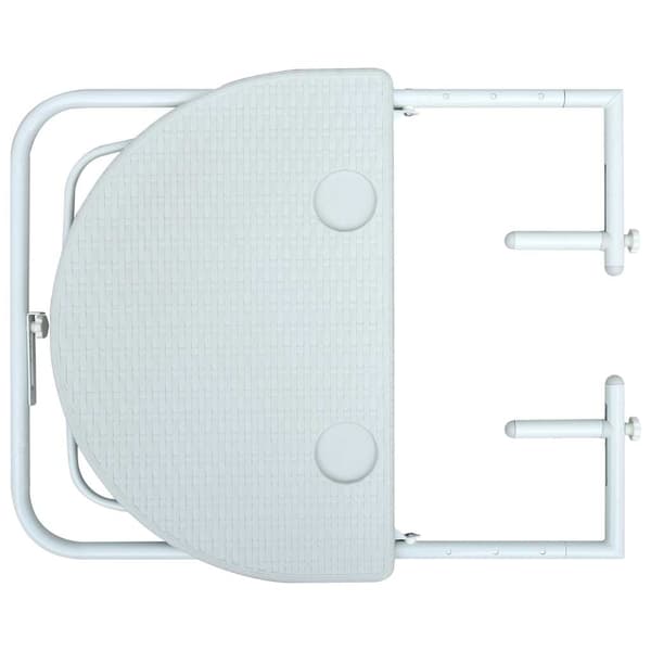 vidaXL Balkonghängbord vit 60x64x83,5 cm plast