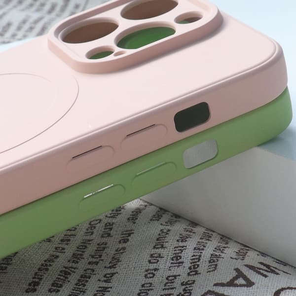 Silikone-etui med MagSafe til iPhone 15 Pro, blå