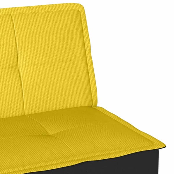 vidaXL Vuodesohva vaaleankeltainen kangasverhoilu