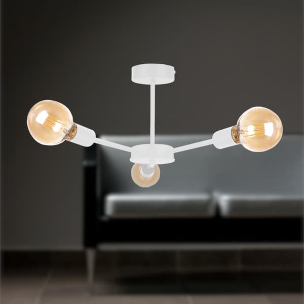 Loftlampe 3xE27 SUN WHITE