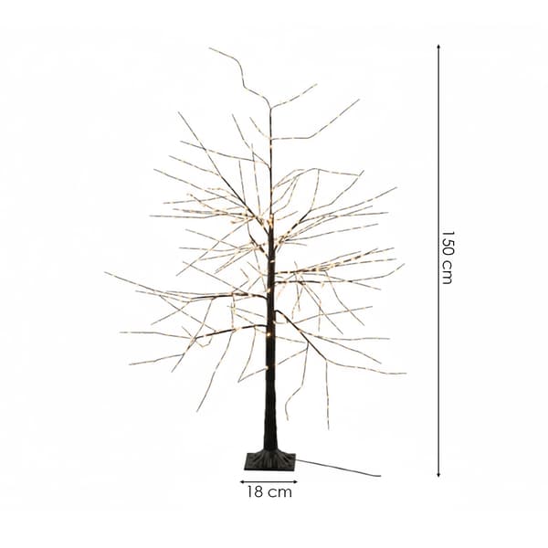 Lysande LED-gran för utomhusbruk, höjd 150 cm