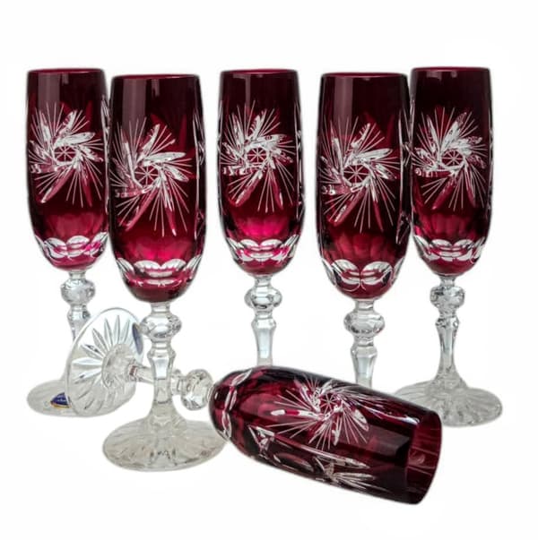 Ruby Crystal Champagneglas 170ml Olive Grinder