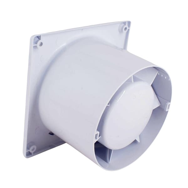 dRim 125 TS Timer Ventilator Rød Plexiglas Blank Ventilator Plus Panelsæt