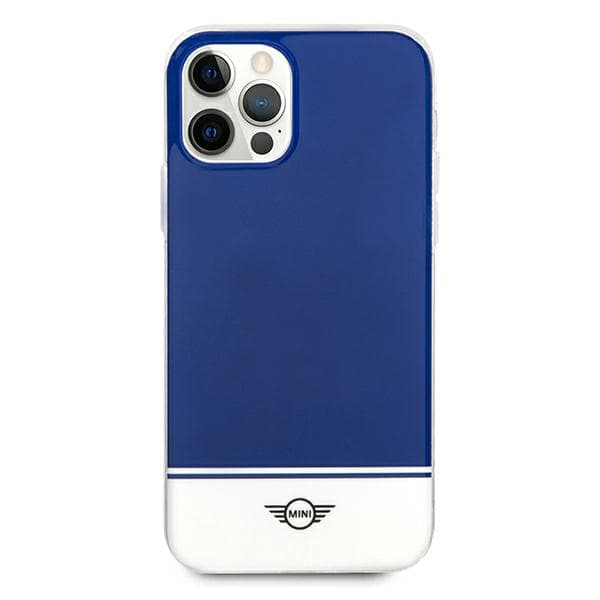Mini Stripe Collection-etui til iPhone 12 Pro Max, marineblå