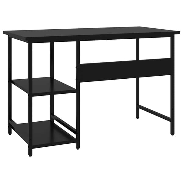 vidaXL computerbord, sort, 105x55x72 cm, MDF og metal