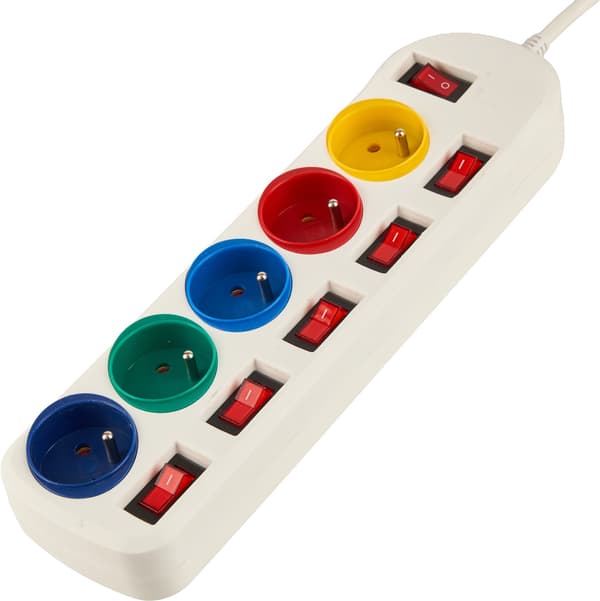 Forlængerledning 5m / 5 stikkontakter KD4002