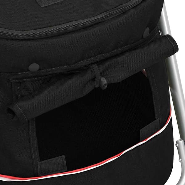 vidaXL foldbar hundevogn sort 100x49x96 cm hørstof