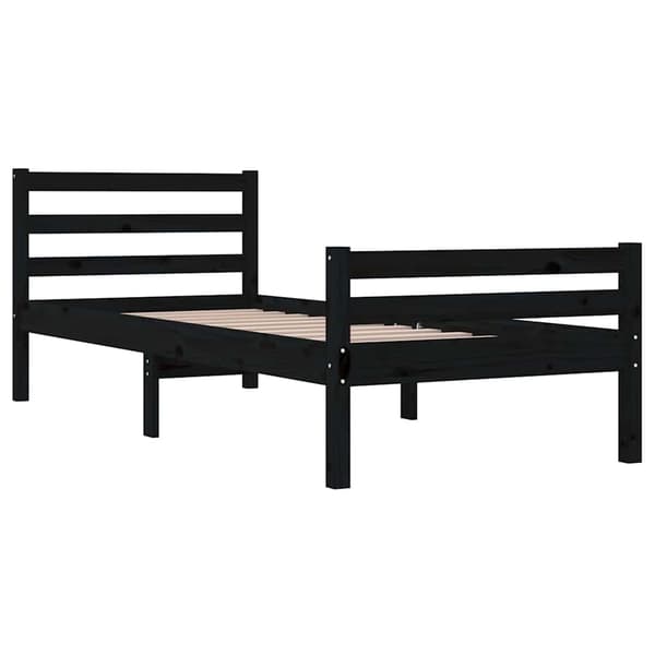 vidaXL sengestel sort massivt træ 100 x 200 cm