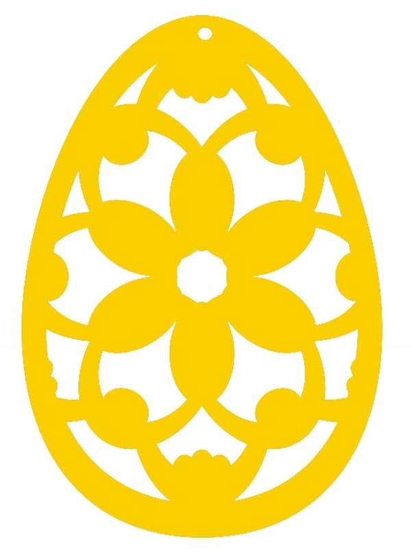 11. Genombrutet hänge ägg vår påskägg blomma vit