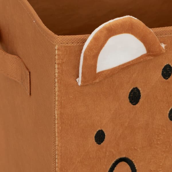 Leopard tekstil legetøjskurv