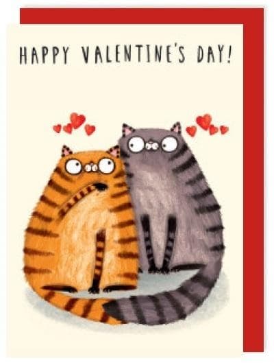 Kort V017 Valentinsdag Katte forelskede