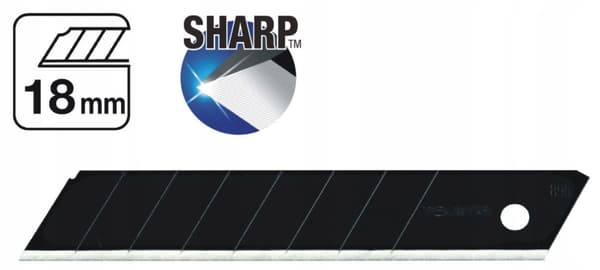 18 MM SORTE RAZAR SNAP-OFF BLADER (10 STK.)