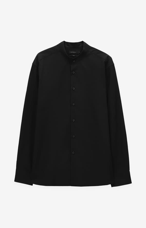 Sort slim fit skjorte XXL