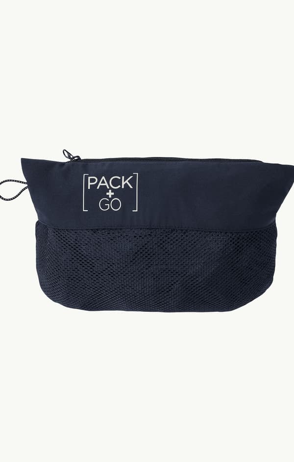 Jack Wolfskin Pack & Go packbar regnjakke til kvinder, sort, S