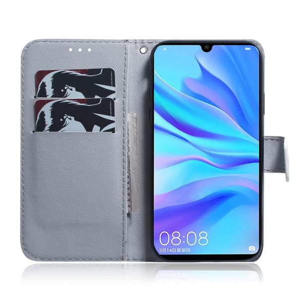 Huawei P30 Lite -läppäkotelo, lompakko, sakura sininen