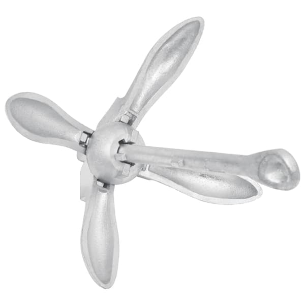 vidaXL Hopfällbart ankare silver 3,2 kg smidbart järn