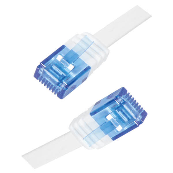 SlimLine Cat.5e UTP 2 m LogiLink Patchcord Hvid RJ45 Fladt Patchkabel